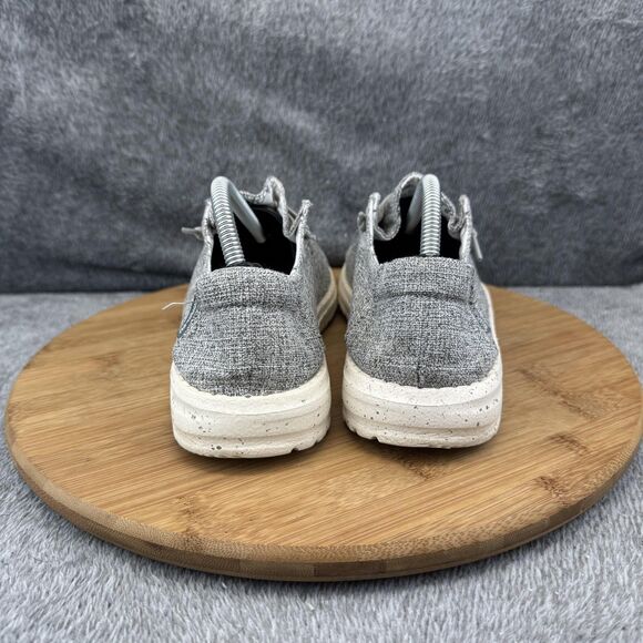 Hey Dude Wendy Linen Shoes Womens Size 7 Gray Iron Loafer Lightweight Comfort - Picture 4 of 9